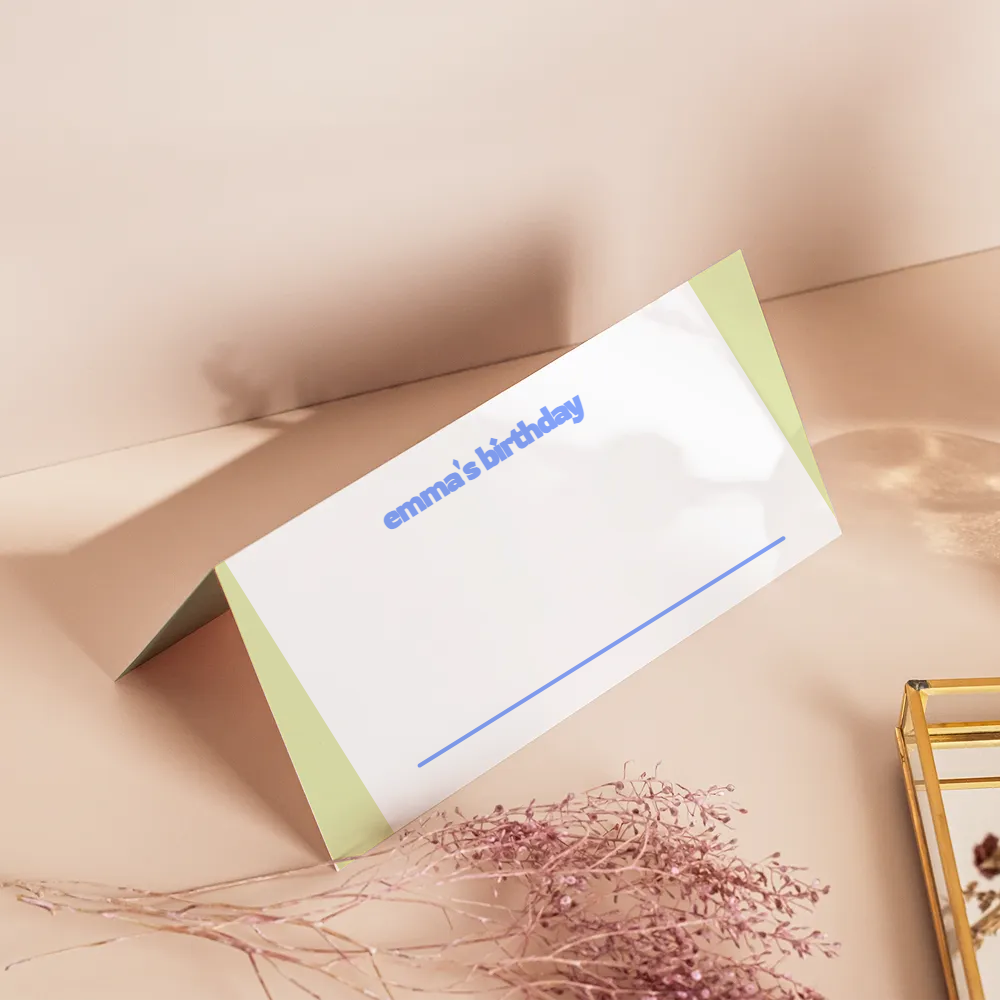 Duotone Birthday Name Tent