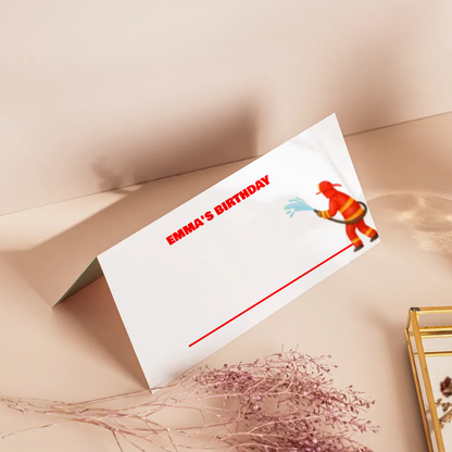 Firefighter Birthday Name Tent