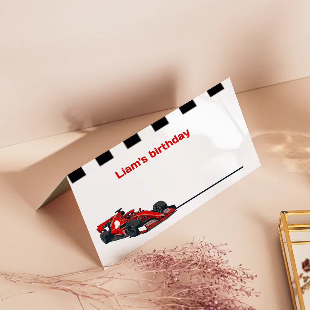 Race Cars Birthday Name Tent