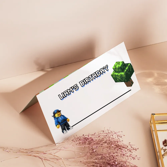 Video Blox Birthday Name Tent