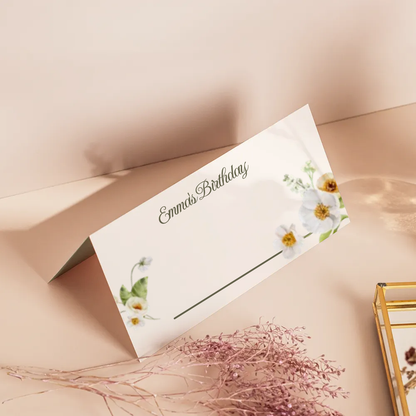 Wildflowers Birthday Name Tent