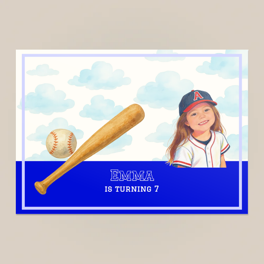Baseball Birthday Paper Placemat