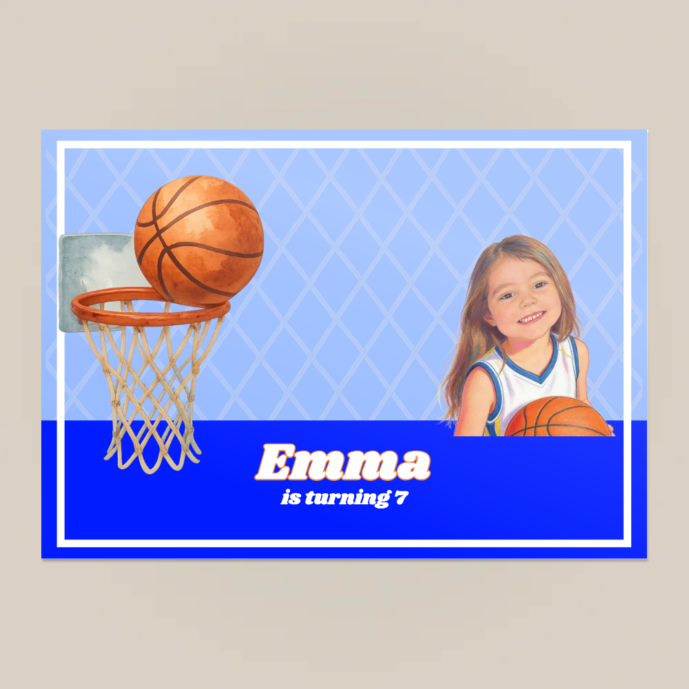 Basketball Birthday Paper Placemat