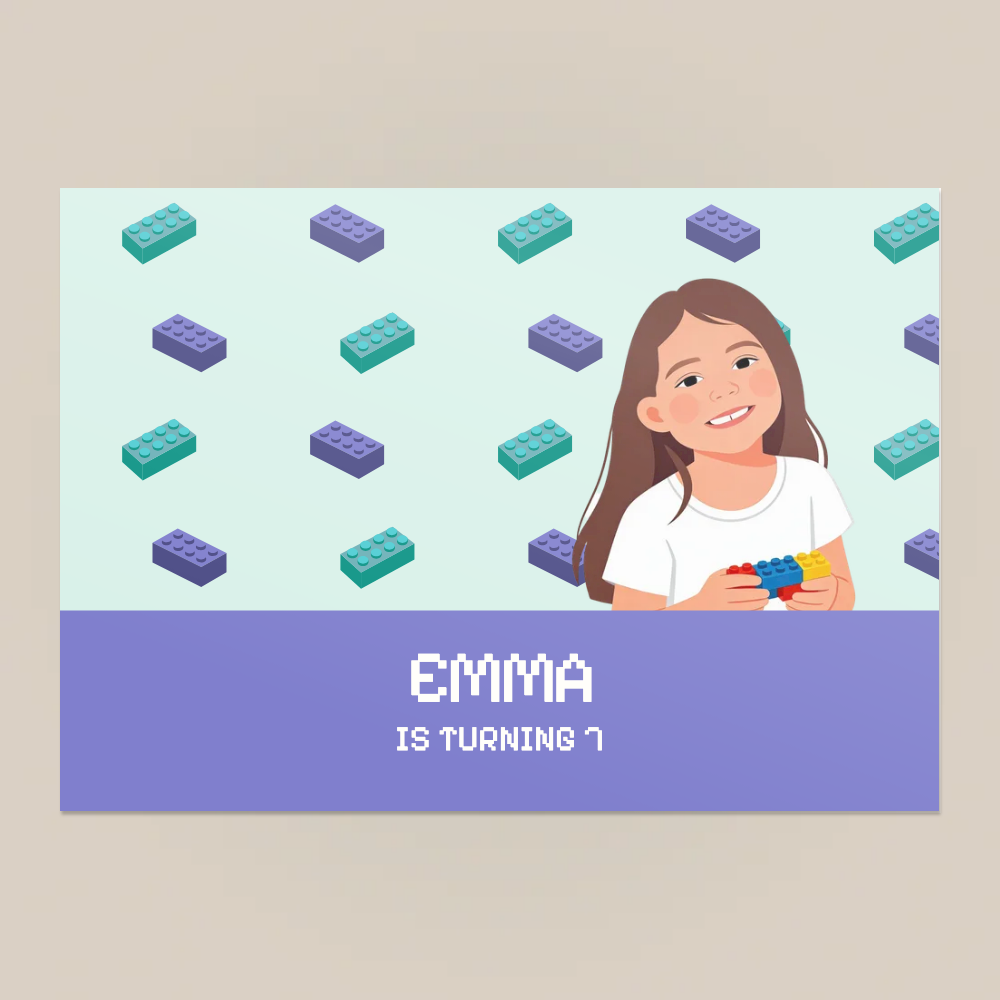 Building Blocks Birthday Paper Placemat