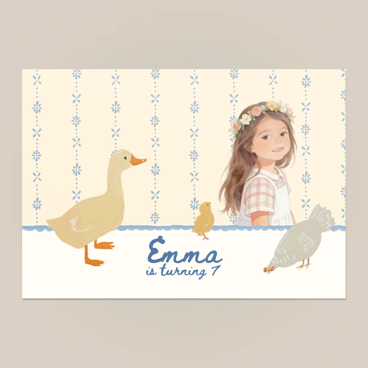 Cottagecore Birthday Paper Placemat