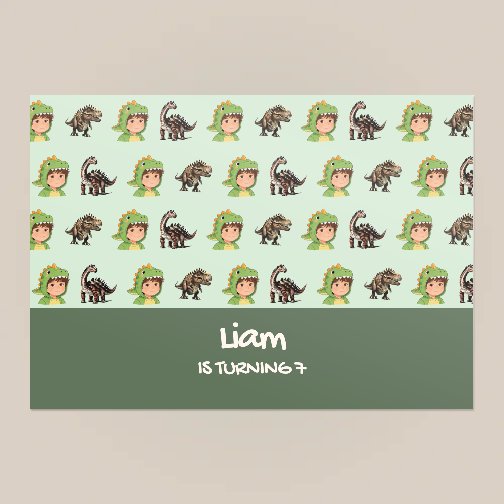 Dino Birthday Paper Placemat