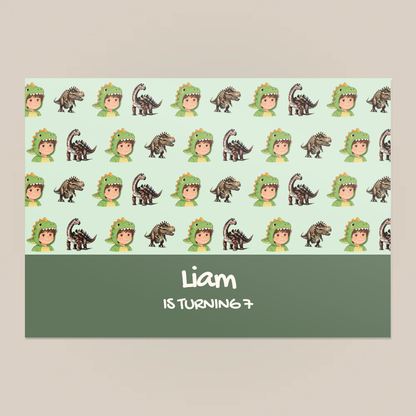Dino Birthday Paper Placemat