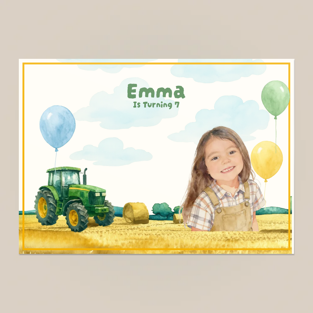 Farm Birthday Paper Placemat