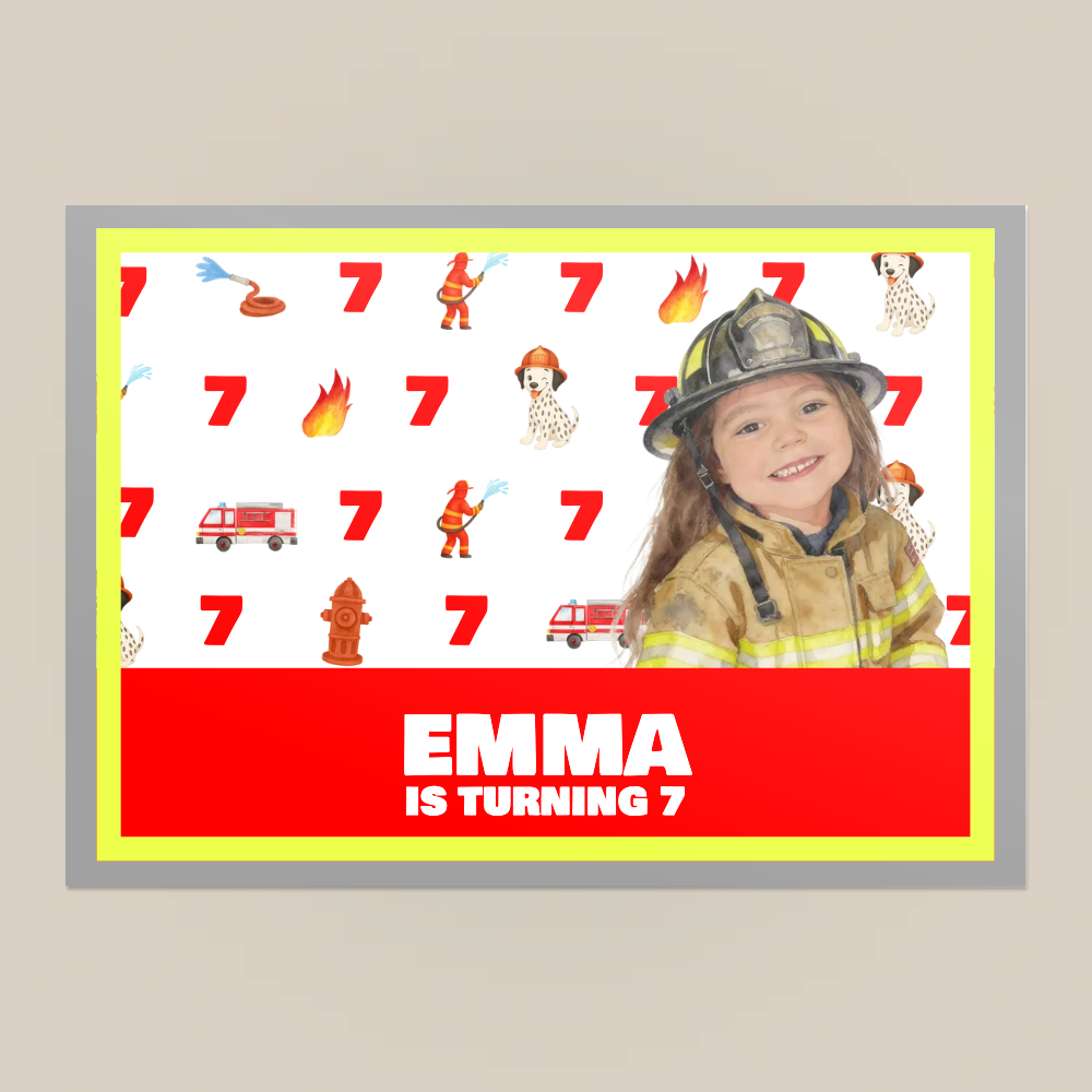 Firefighter Birthday Paper Placemat