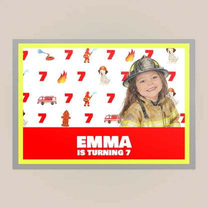 Firefighter Birthday Paper Placemat