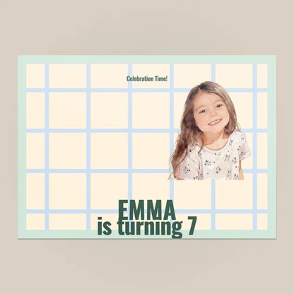 Grid Birthday Paper Placemat