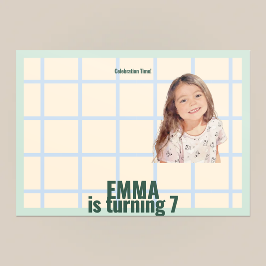 Grid Birthday Paper Placemat