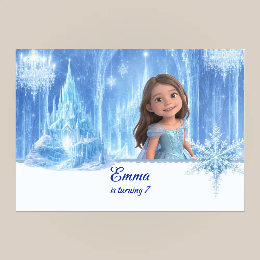 Ice Princess Birthday Paper Placemat