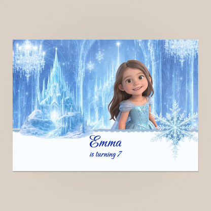 Ice Princess Birthday Paper Placemat