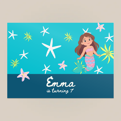 Mermaid Birthday Paper Placemat