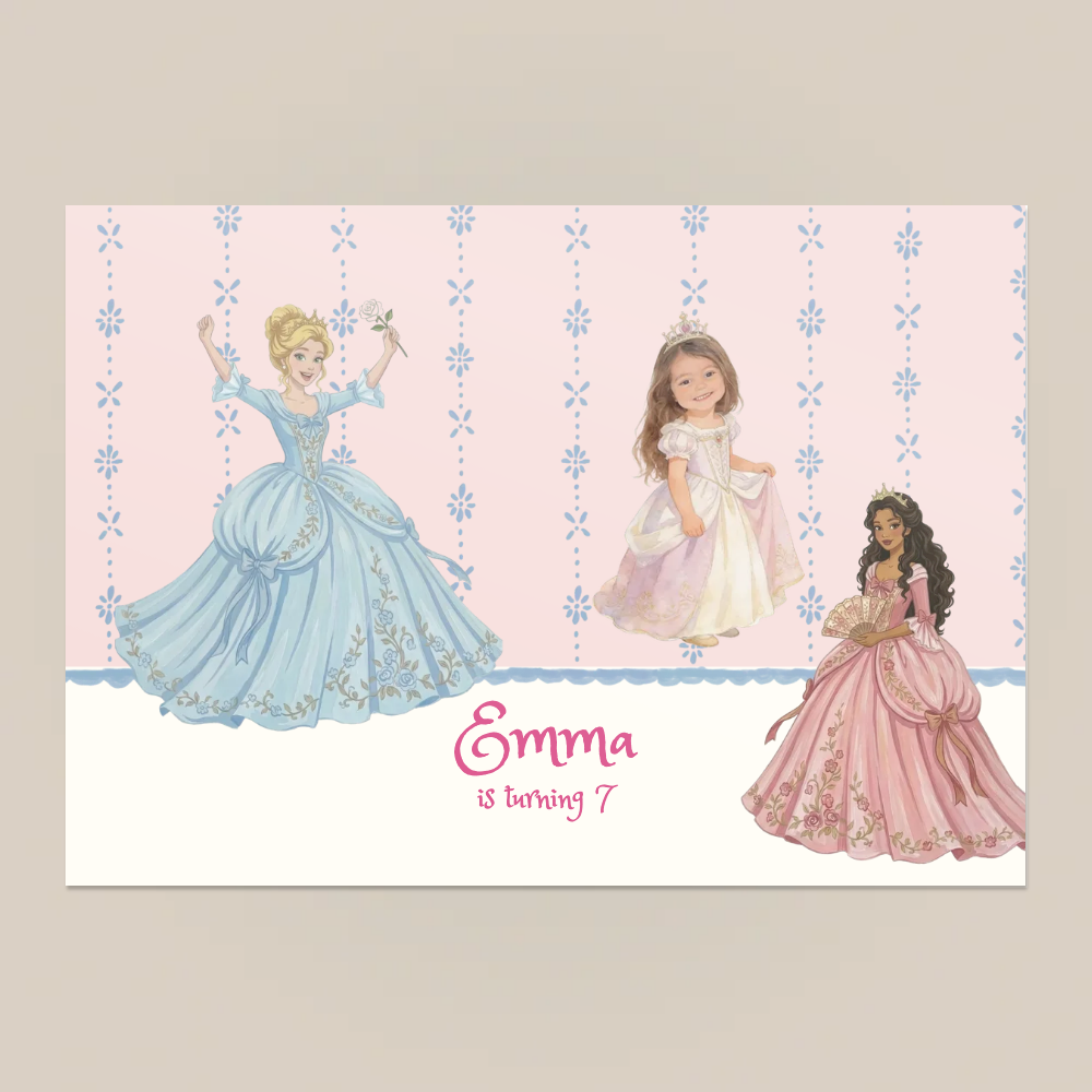 Princess Birthday Paper Placemat