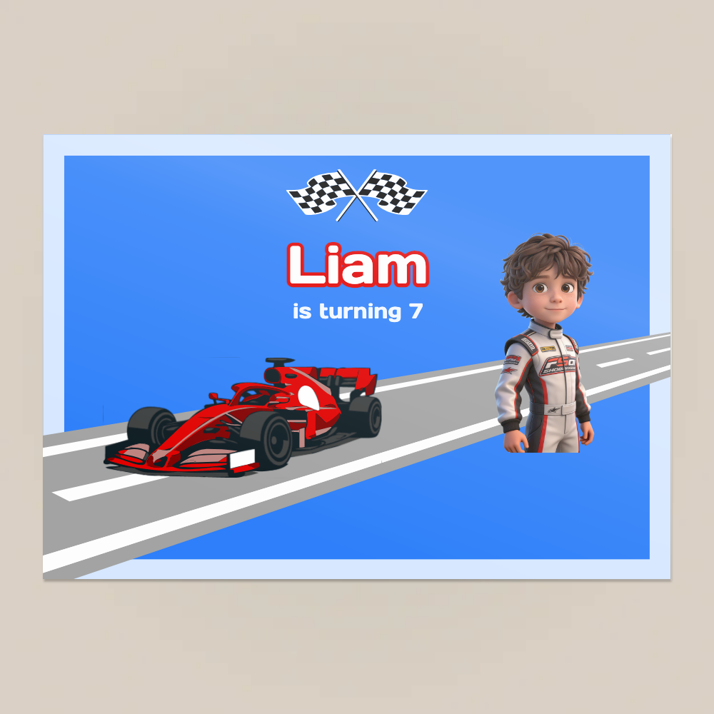 Race Cars Birthday Paper Placemat