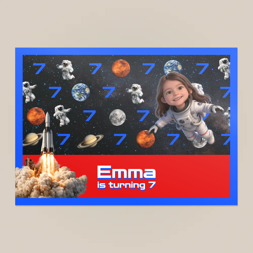 Space Birthday Paper Placemat