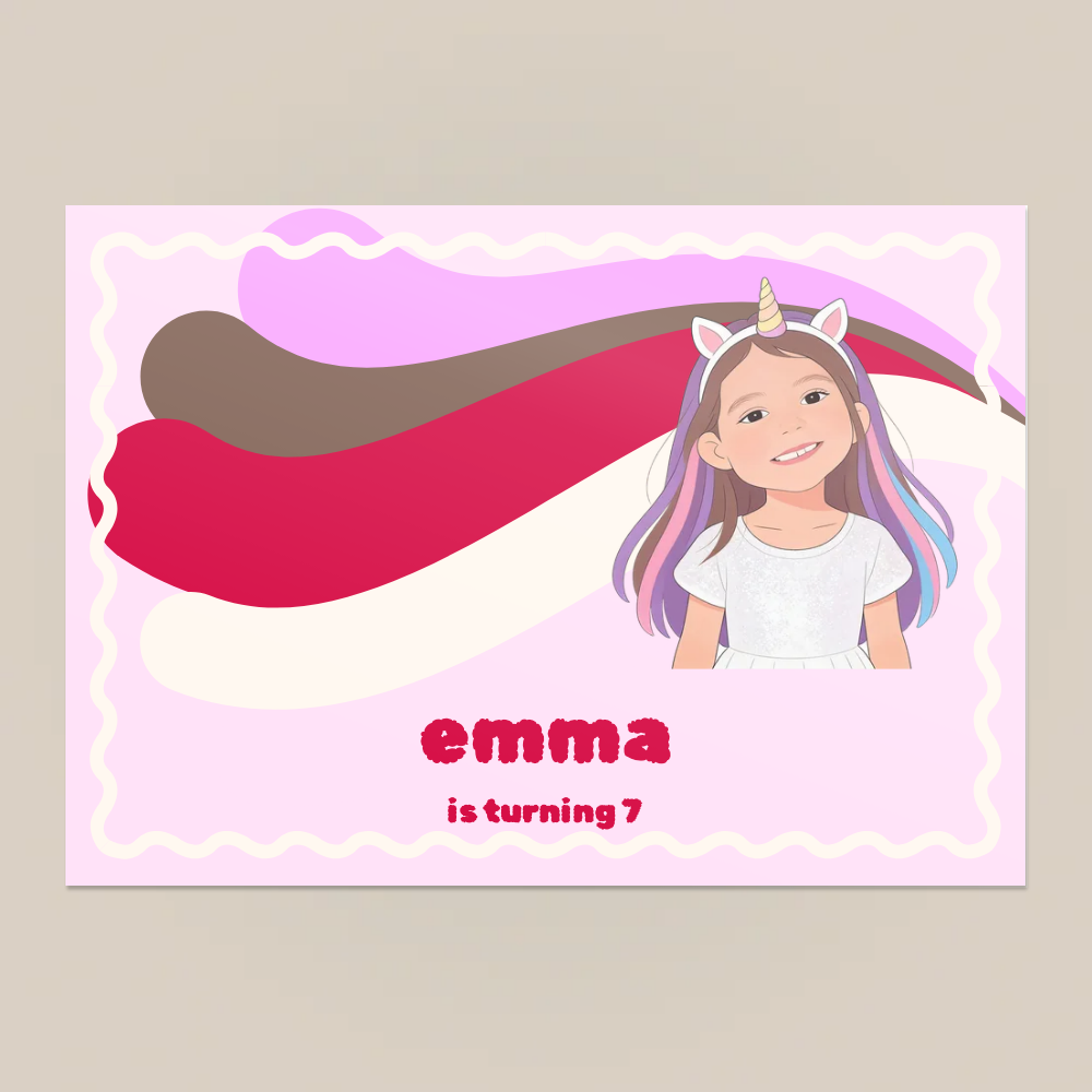 Unicorn Birthday Paper Placemat