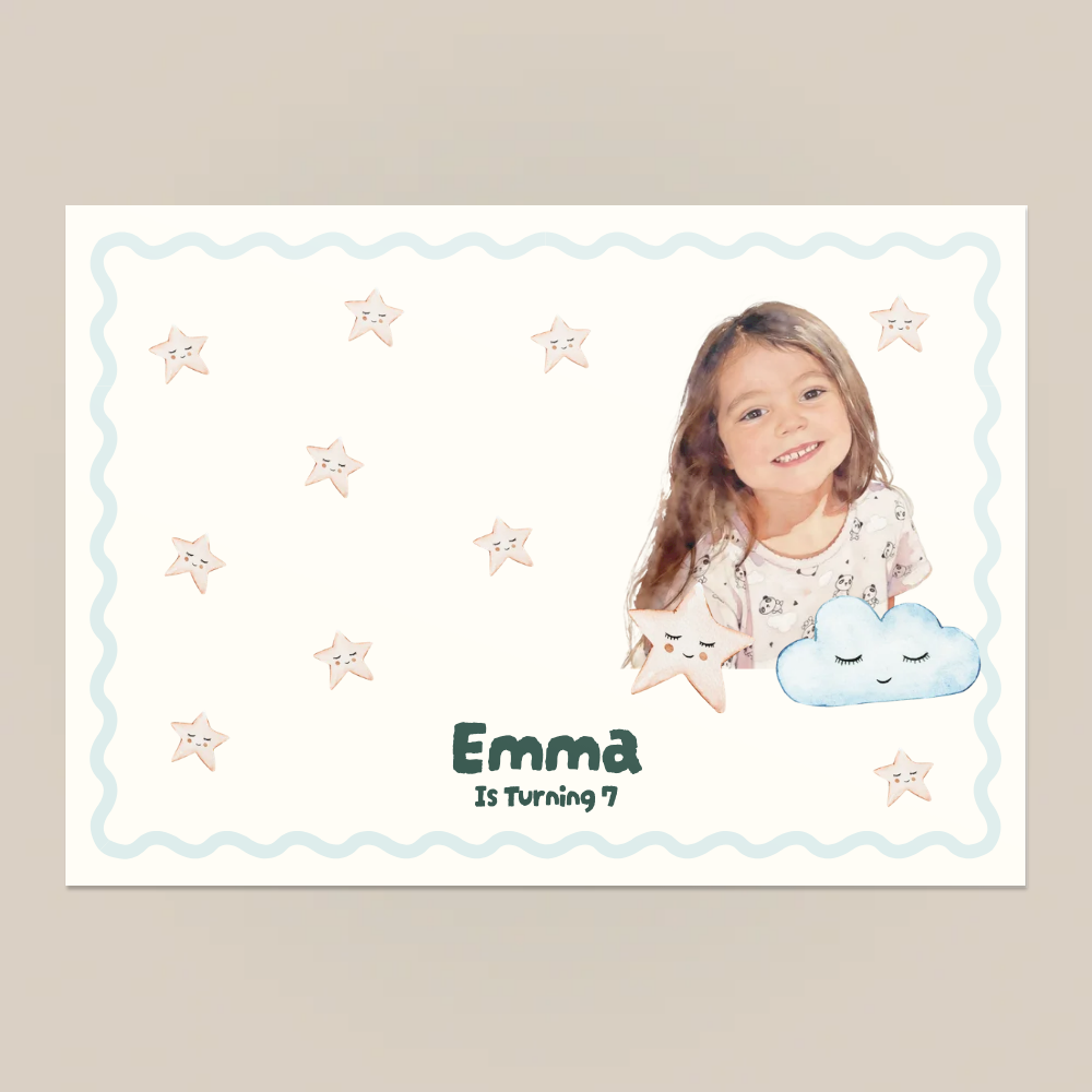 Watercolor Birthday Paper Placemat
