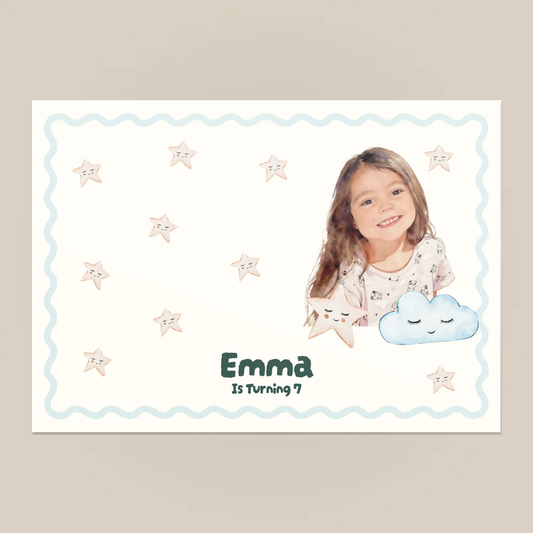 Watercolor Birthday Paper Placemat