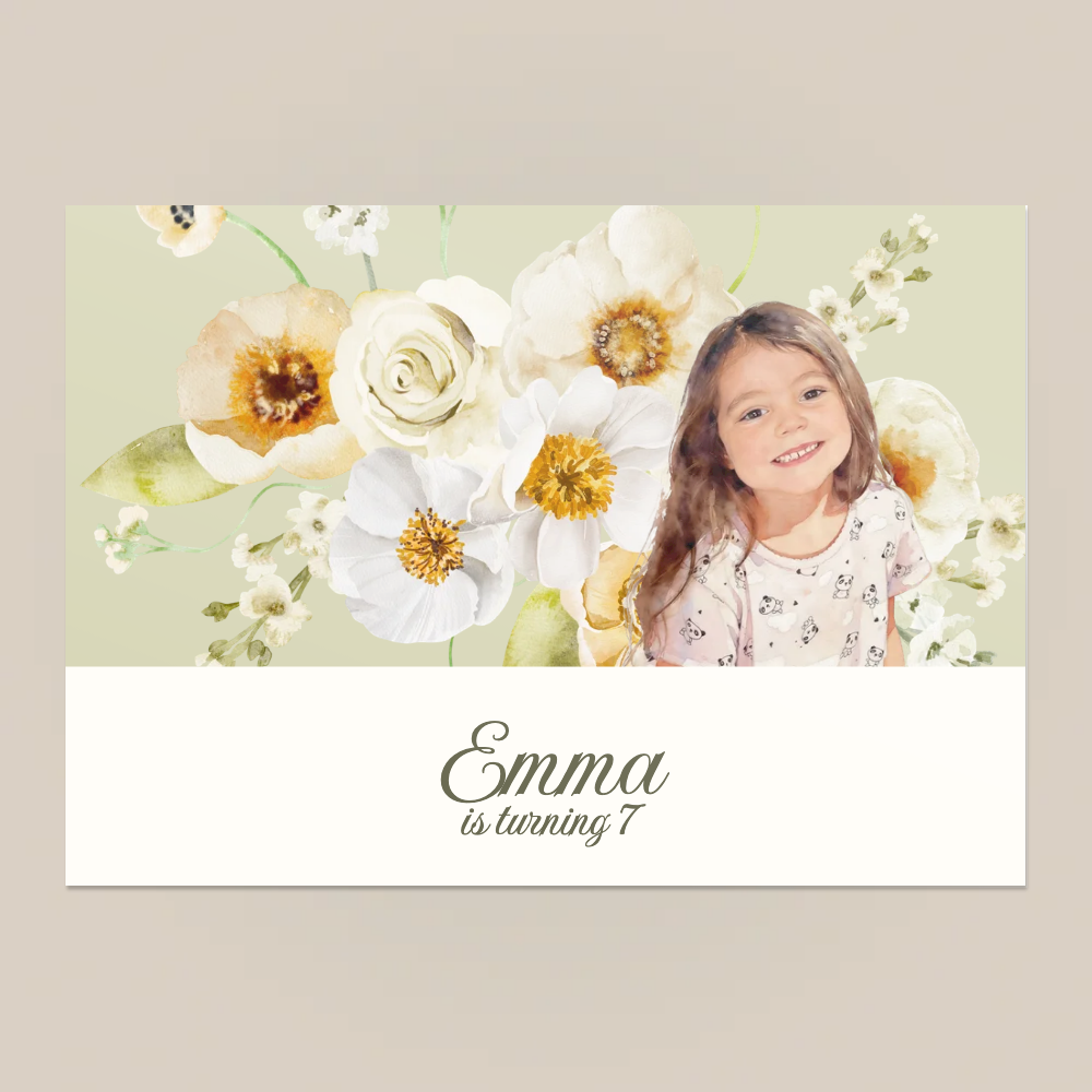 Wildflowers Birthday Paper Placemat