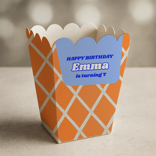 Basketball Birthday Popcorn Box