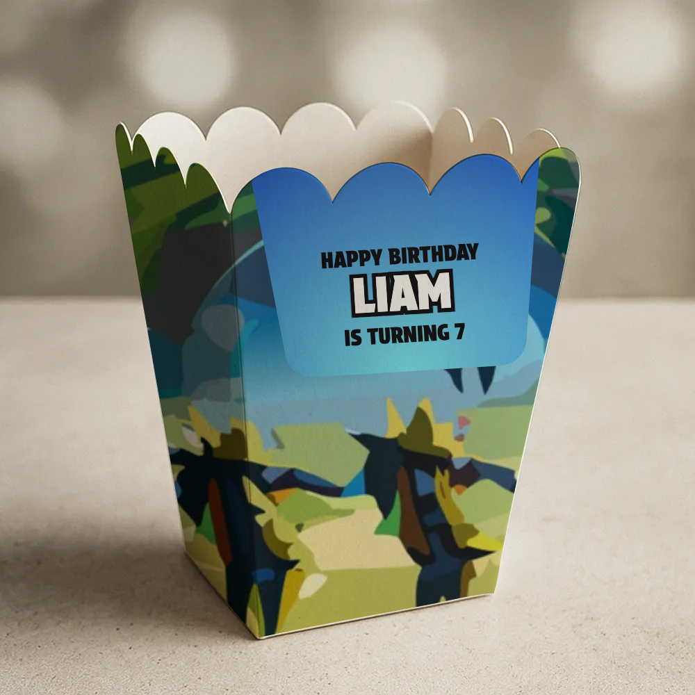 Battle Royale Birthday Popcorn Box