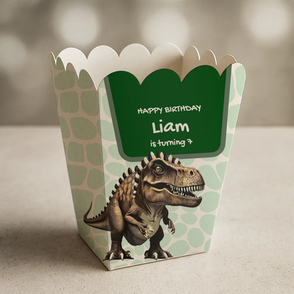 Dino Birthday Popcorn Box