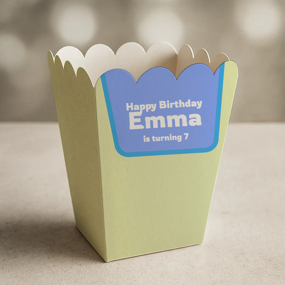 Duotone Birthday Popcorn Box