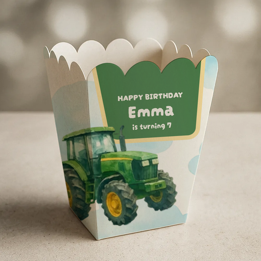 Farm Birthday Popcorn Box