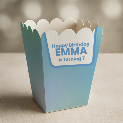 Gradient Birthday Popcorn Box