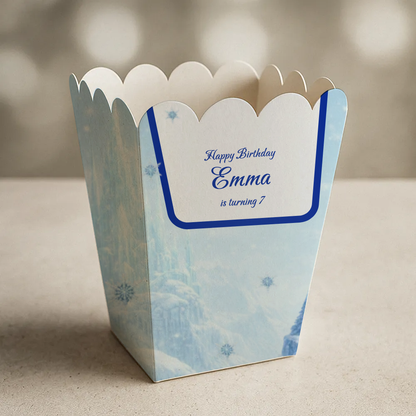 Ice Princess Birthday Popcorn Box
