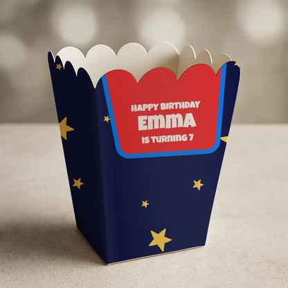 Superhero Birthday Popcorn Box