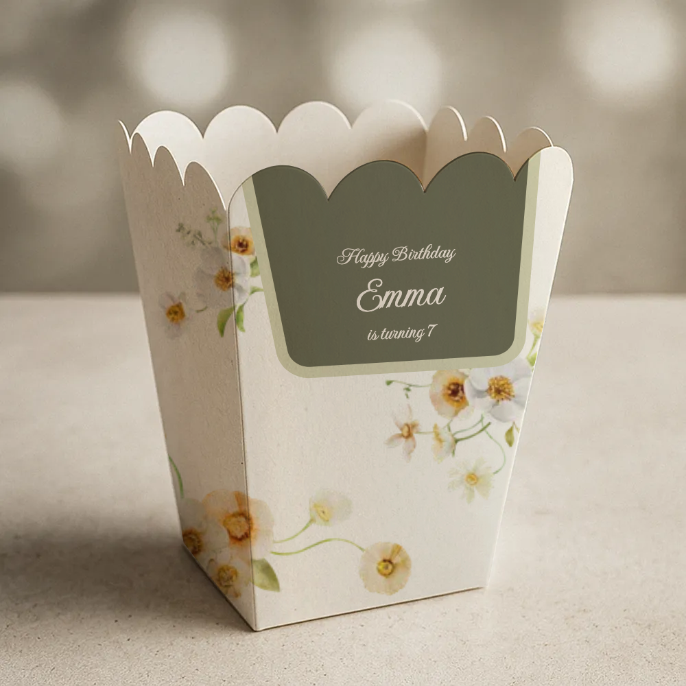 Wildflowers Birthday Popcorn Box