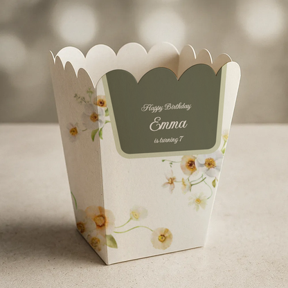 Wildflowers Birthday Popcorn Box