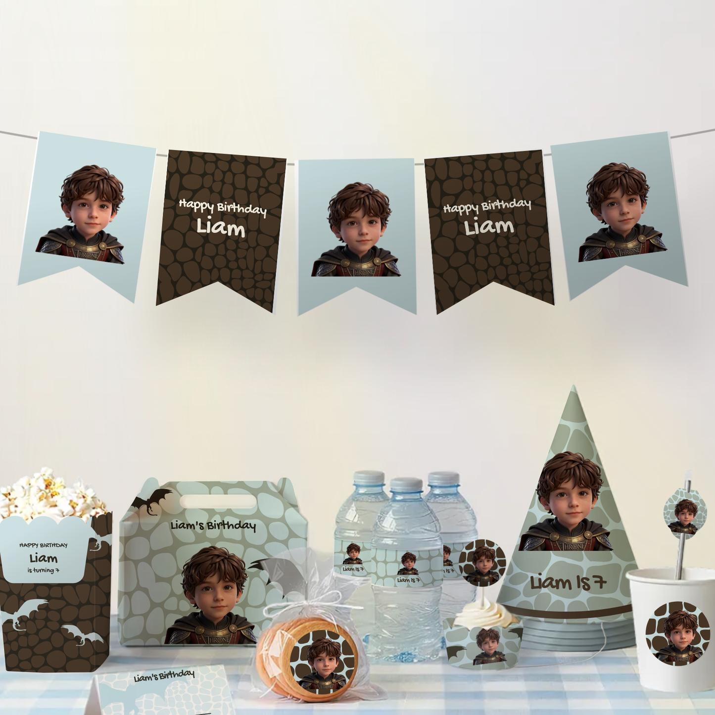 Dragons Birthday Foam Board — party scene