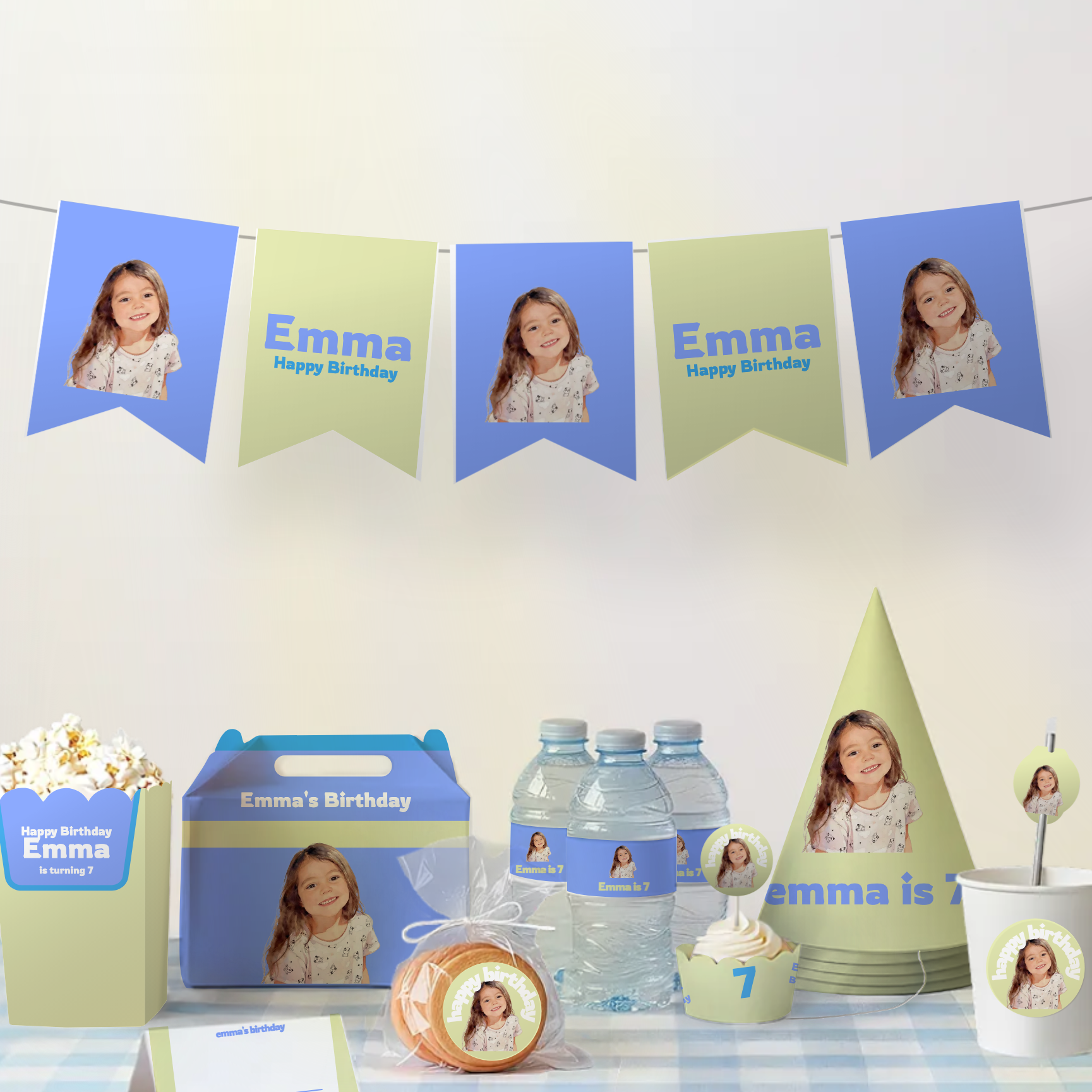 Duotone Birthday Sticker — party scene