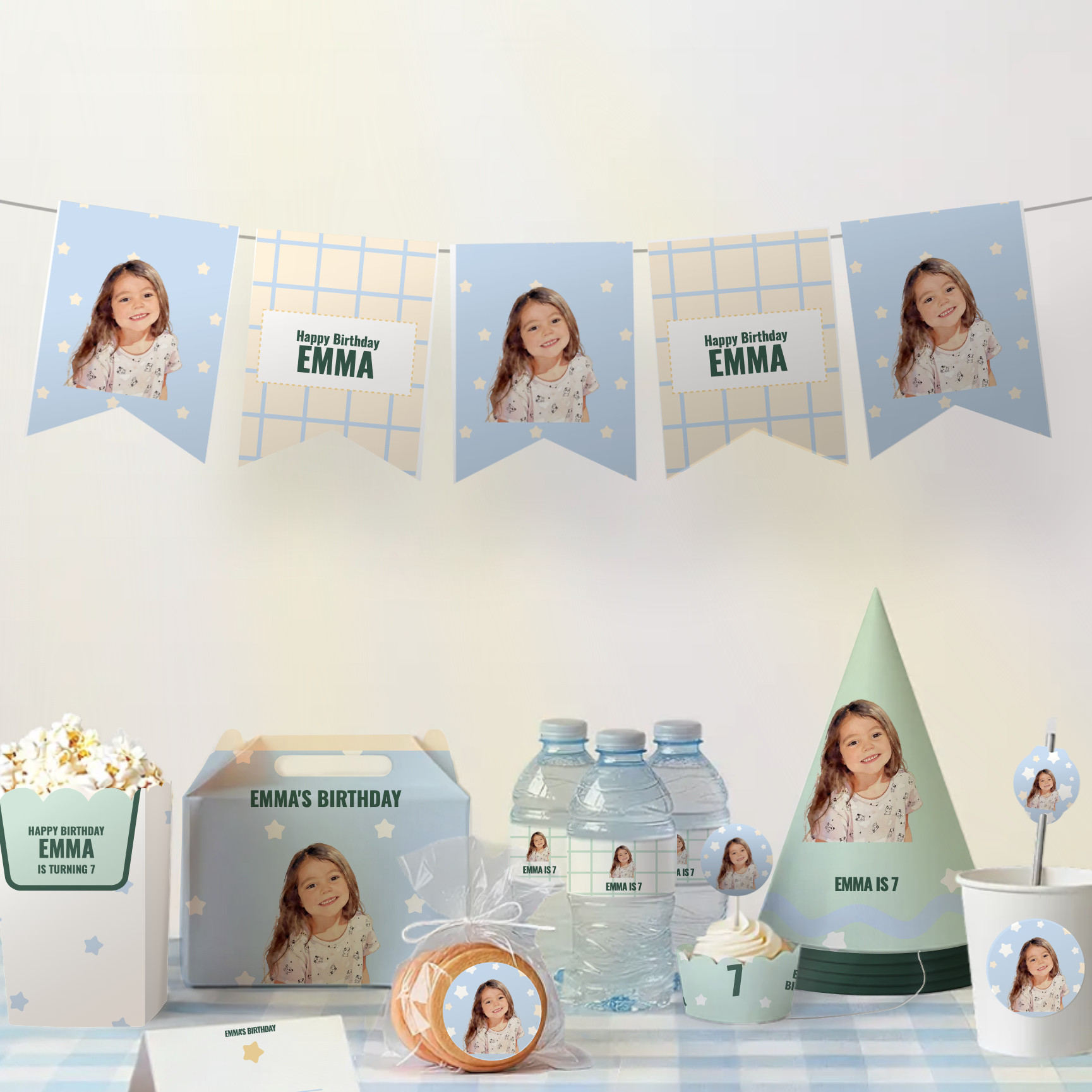 Grid Birthday Cupcake Wrapper — party scene