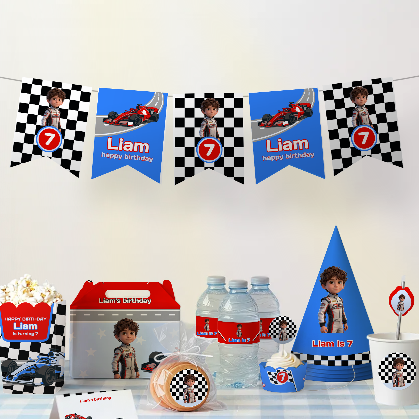 Race Cars Birthday Party Crown — party scene