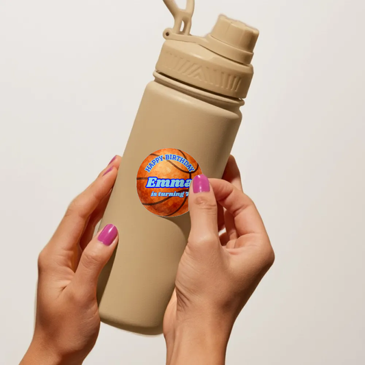 Basketball Birthday Sticker