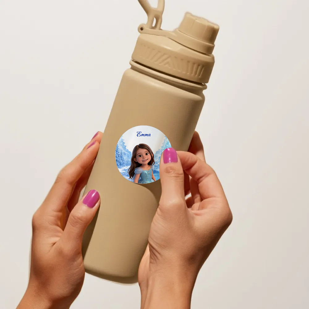 Ice Princess Birthday Sticker