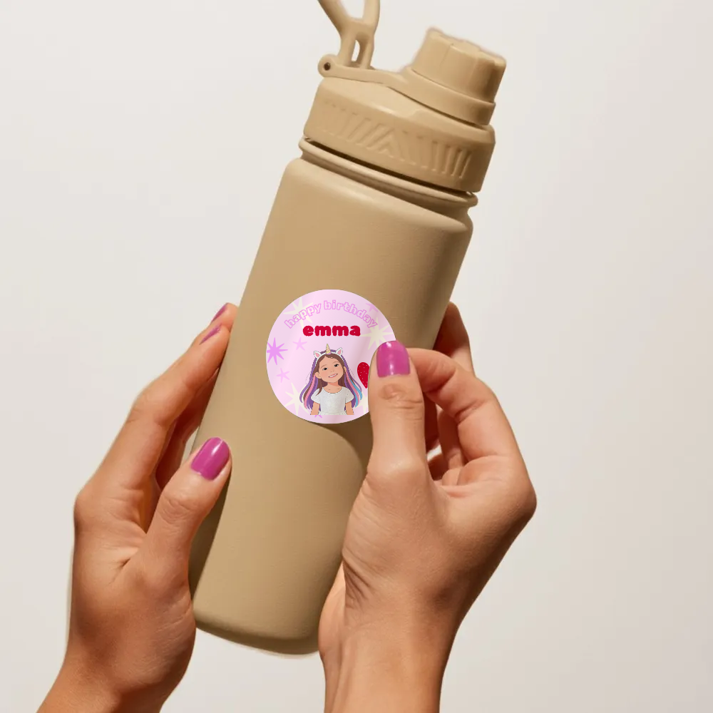 Unicorn Birthday Sticker