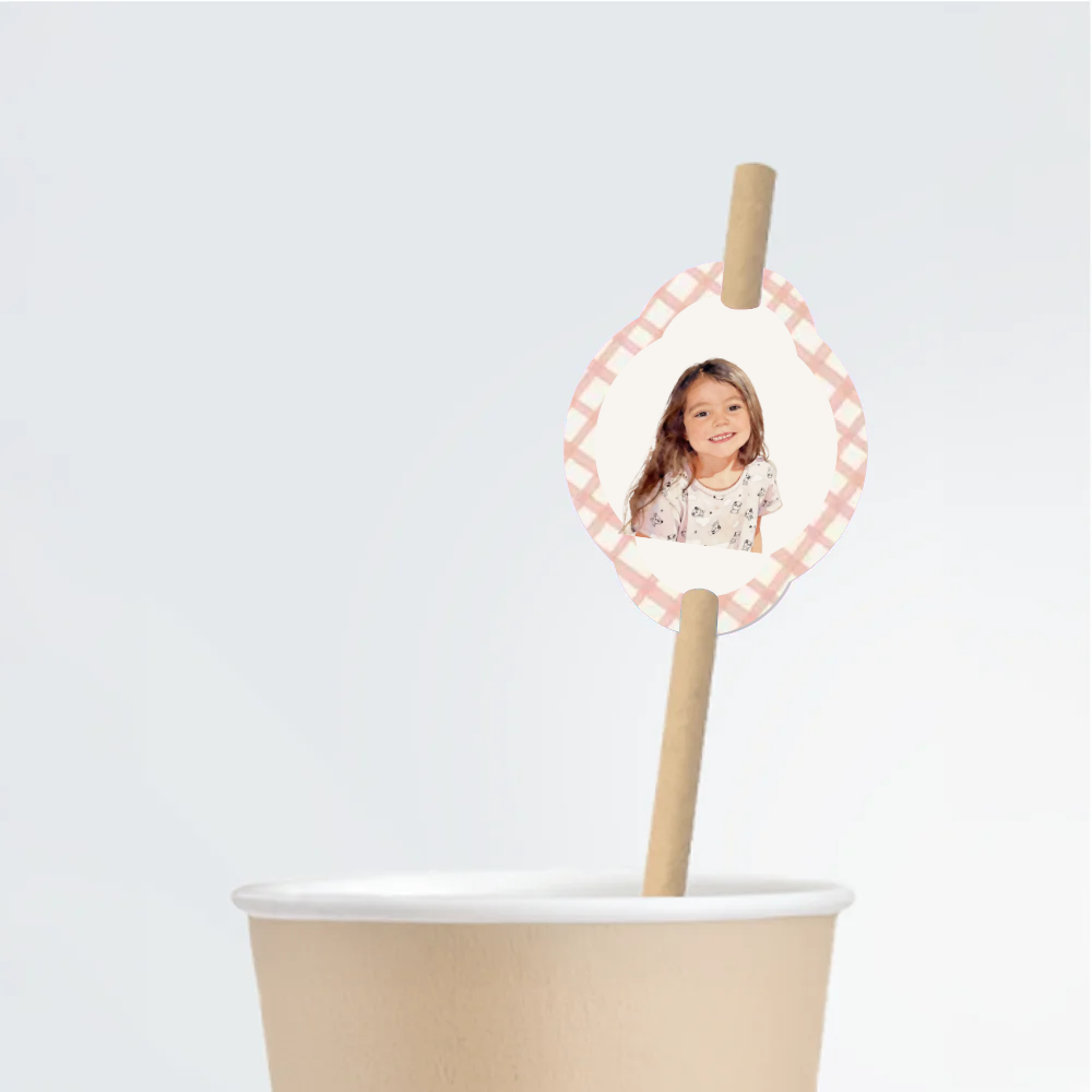Arts & Craft Birthday Straw Tag