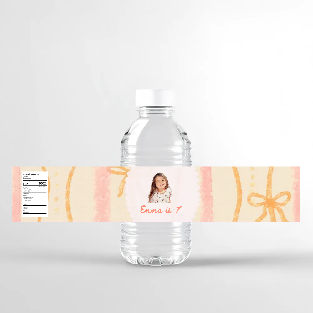 Arts & Craft Birthday Water Bottle Label