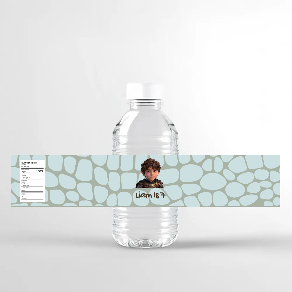 Dragons Birthday Water Bottle Label