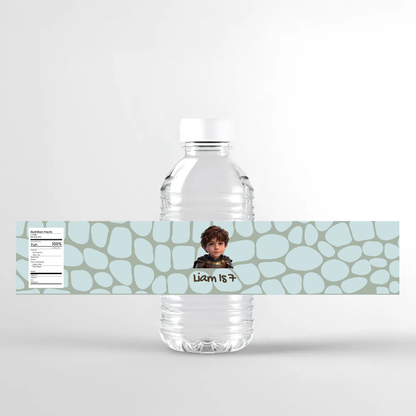 Dragons Birthday Water Bottle Label