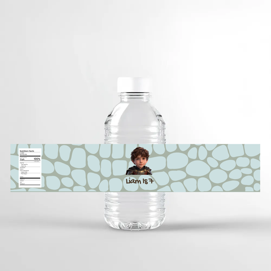 Dragons Birthday Water Bottle Label