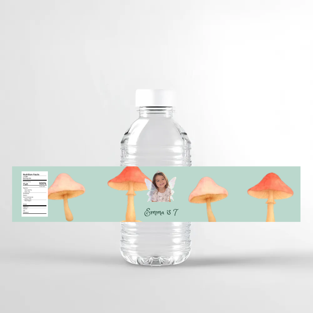 Fairies Birthday Water Bottle Label