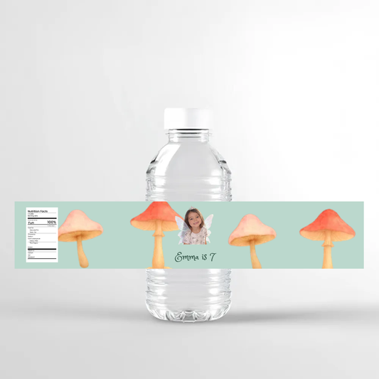 Fairies Birthday Water Bottle Label